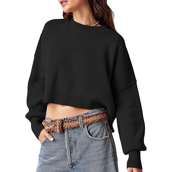 Women's Loose Solid Color Ribbed Sweater