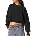 Women's Loose Solid Color Ribbed Sweater
